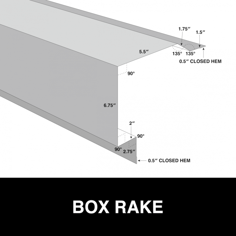 box rake metal trim