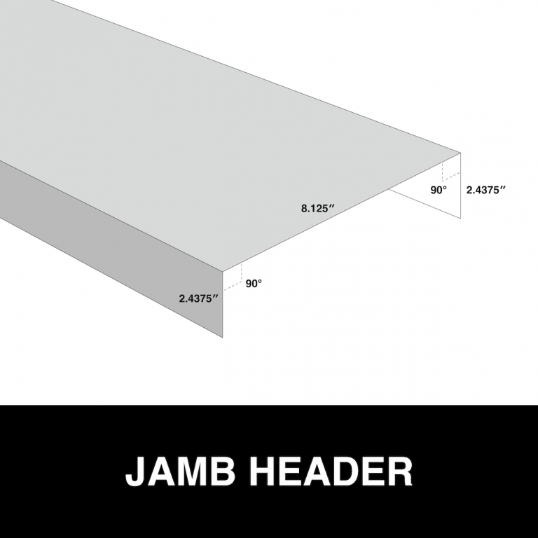 jamb header metal trim