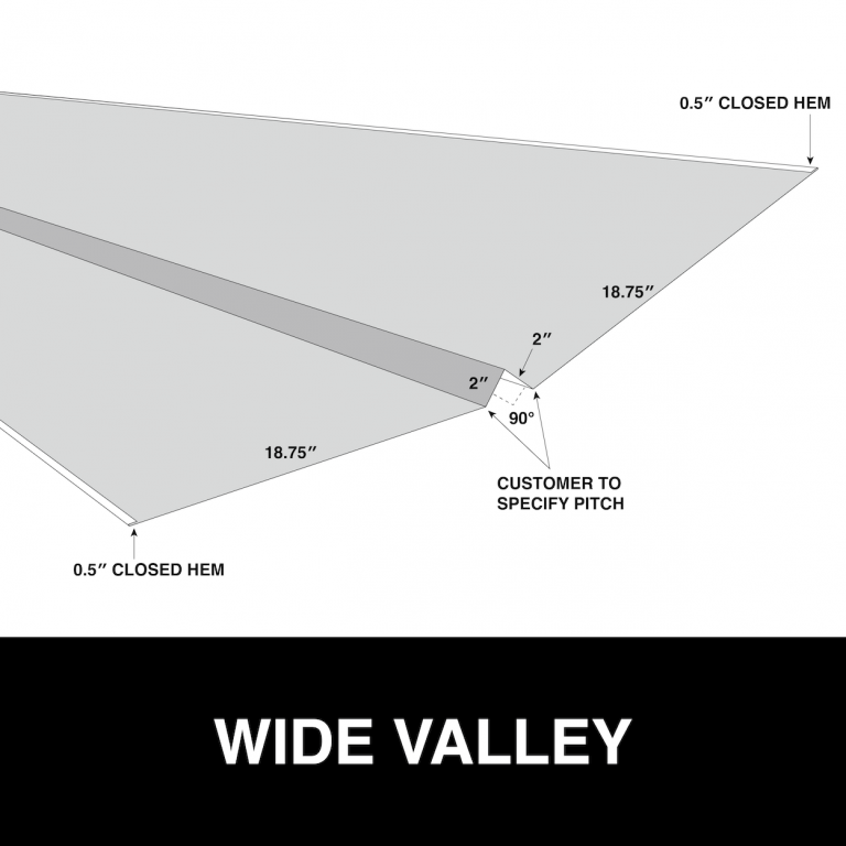 wide valley metal trim