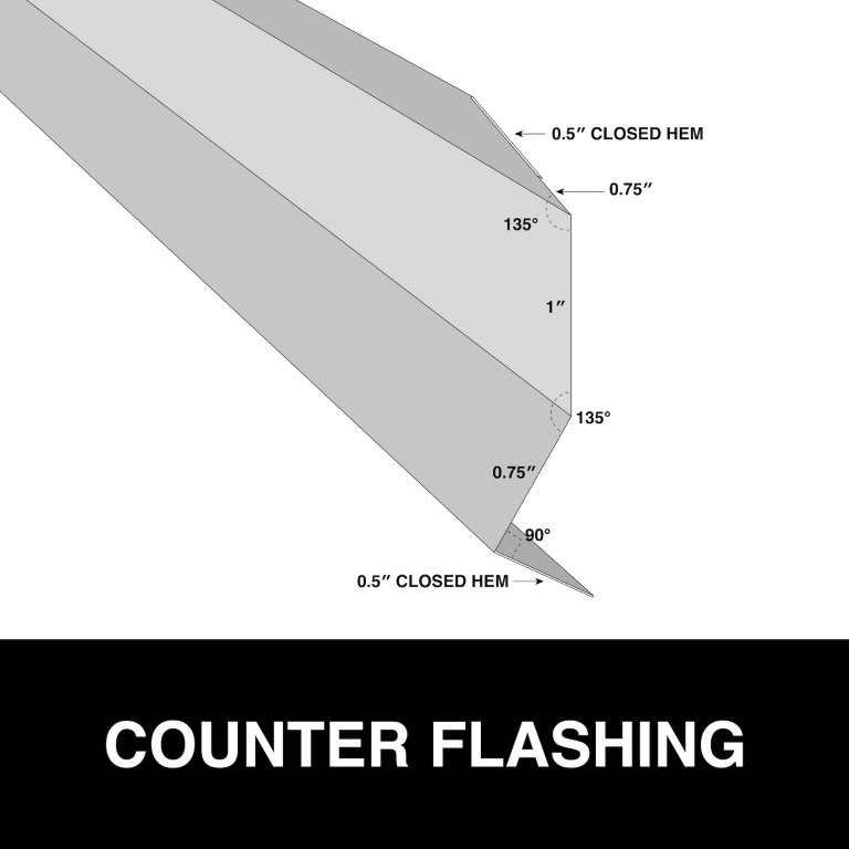 counter flashing metal trim