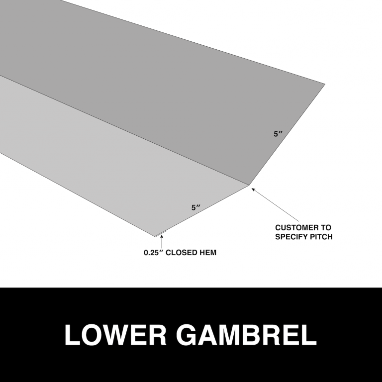 lower gambrel metal trim