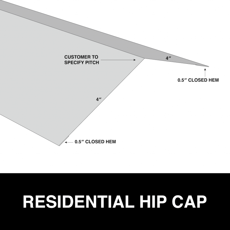 residential hip cap metal trim