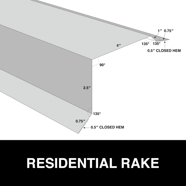 residential rake metal trim