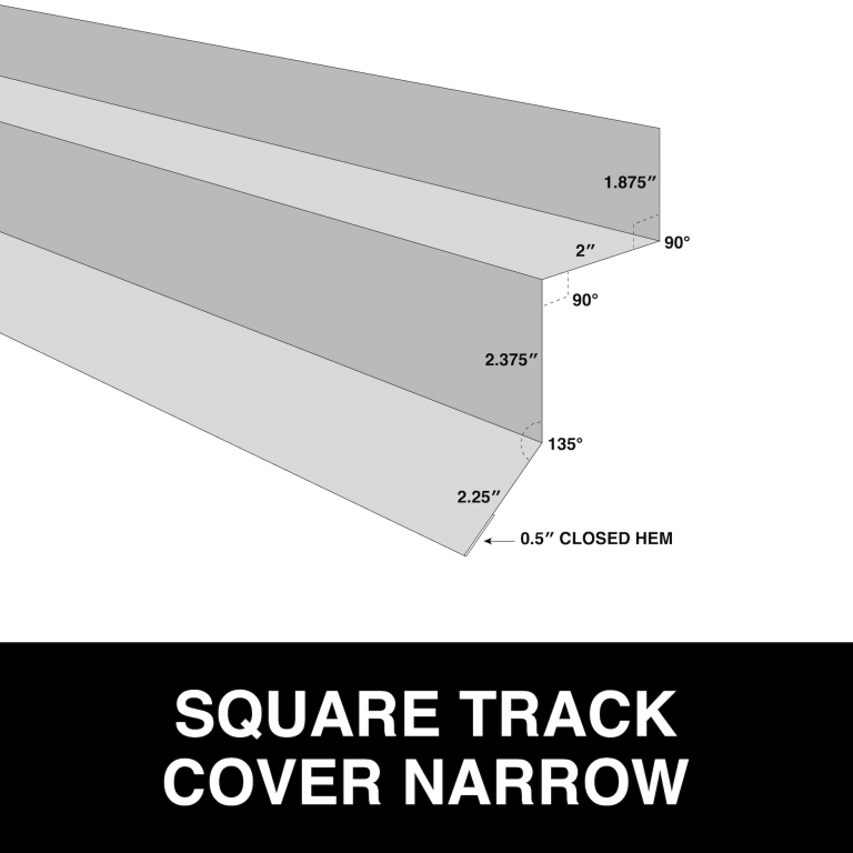 square track cover narrow metal trim