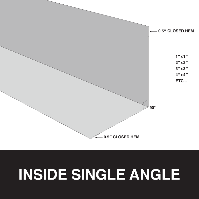inside single angle metal trim